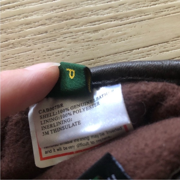 Cabela's Dark Brown Leather Gloves - Picture 3 of 8